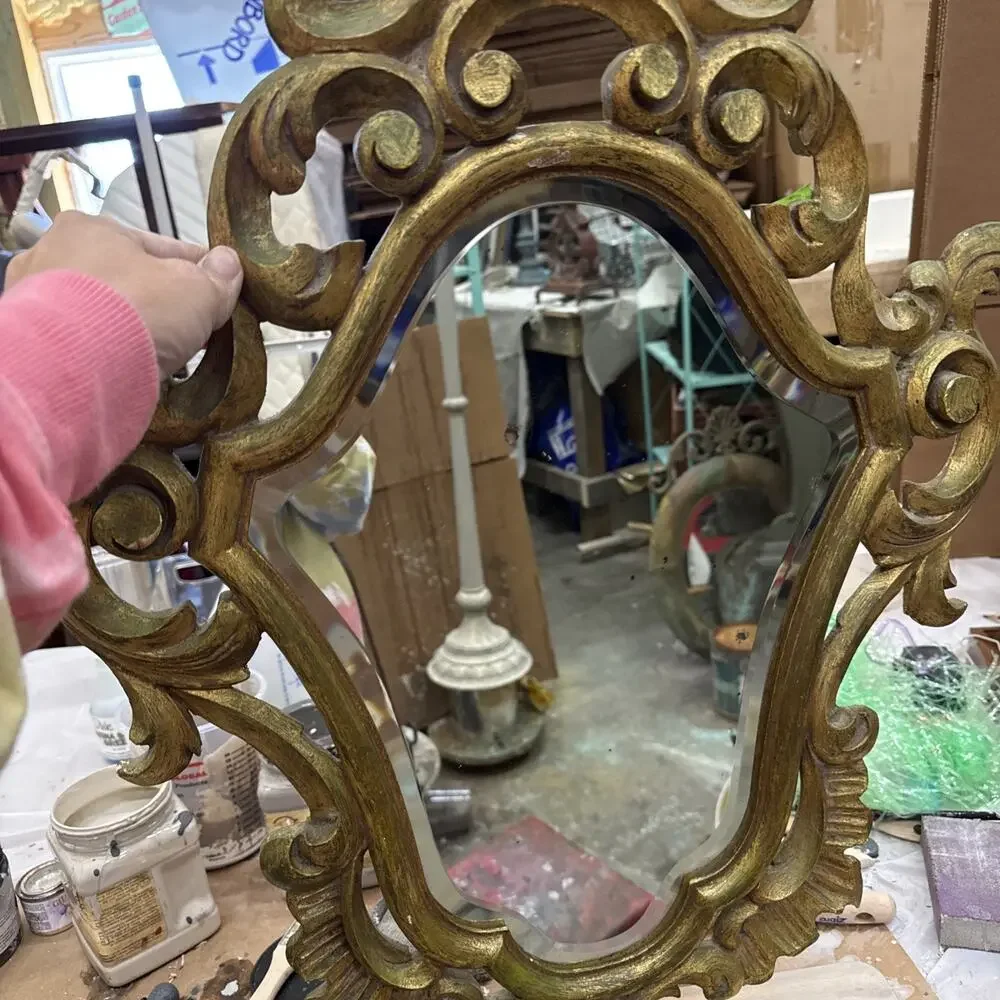 Antique Vintage Ornate French Rocco Style Wall Mirror Gorgeous!!!🔥👀